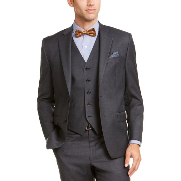 Lauren Ralph Lauren Men Classic-Fit Stretch Suit Jackets Charcoal 44L B4HP $450